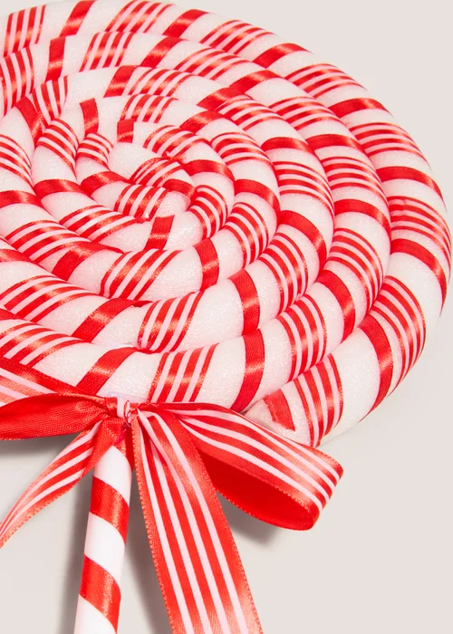 Red Swirl Light Up Lollipop Decoration (25x2.5x58cm) Image 2