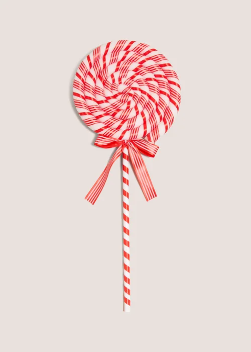Red Swirl Light Up Lollipop Decoration (25x2.5x58cm) Image 1