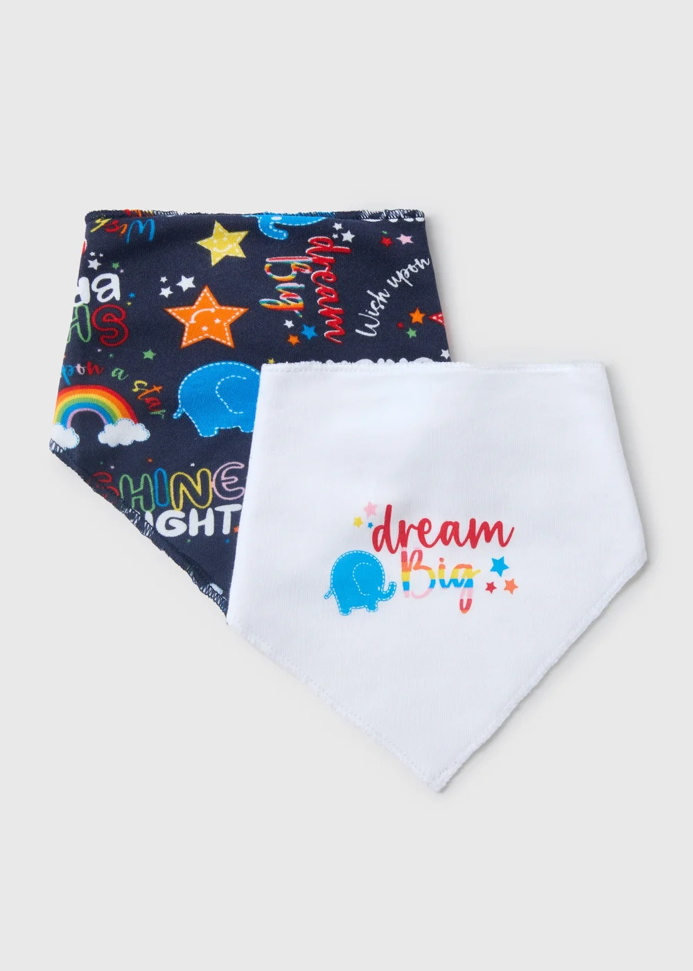 Alder Hey 2 Pack White & Navy Bibs - One Size Image 1