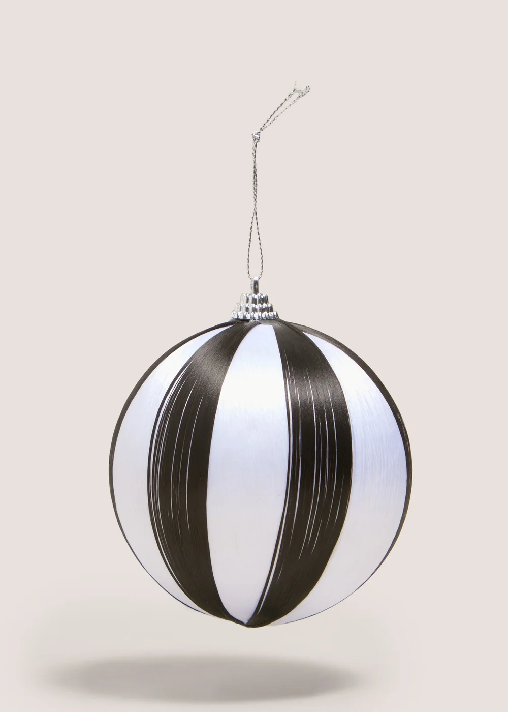 Wondrous Christmas Monochrome Satin Bauble Image 1