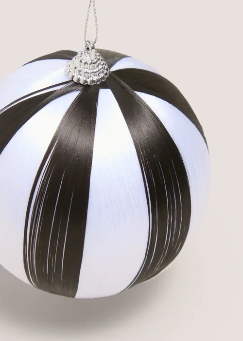 Wondrous Christmas Monochrome Satin Bauble Image 2