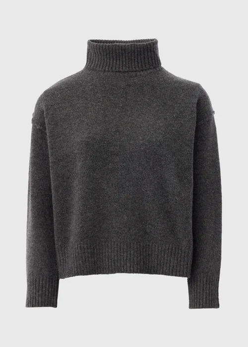 Charcoal Roll Neck Jumper - XS Image 4