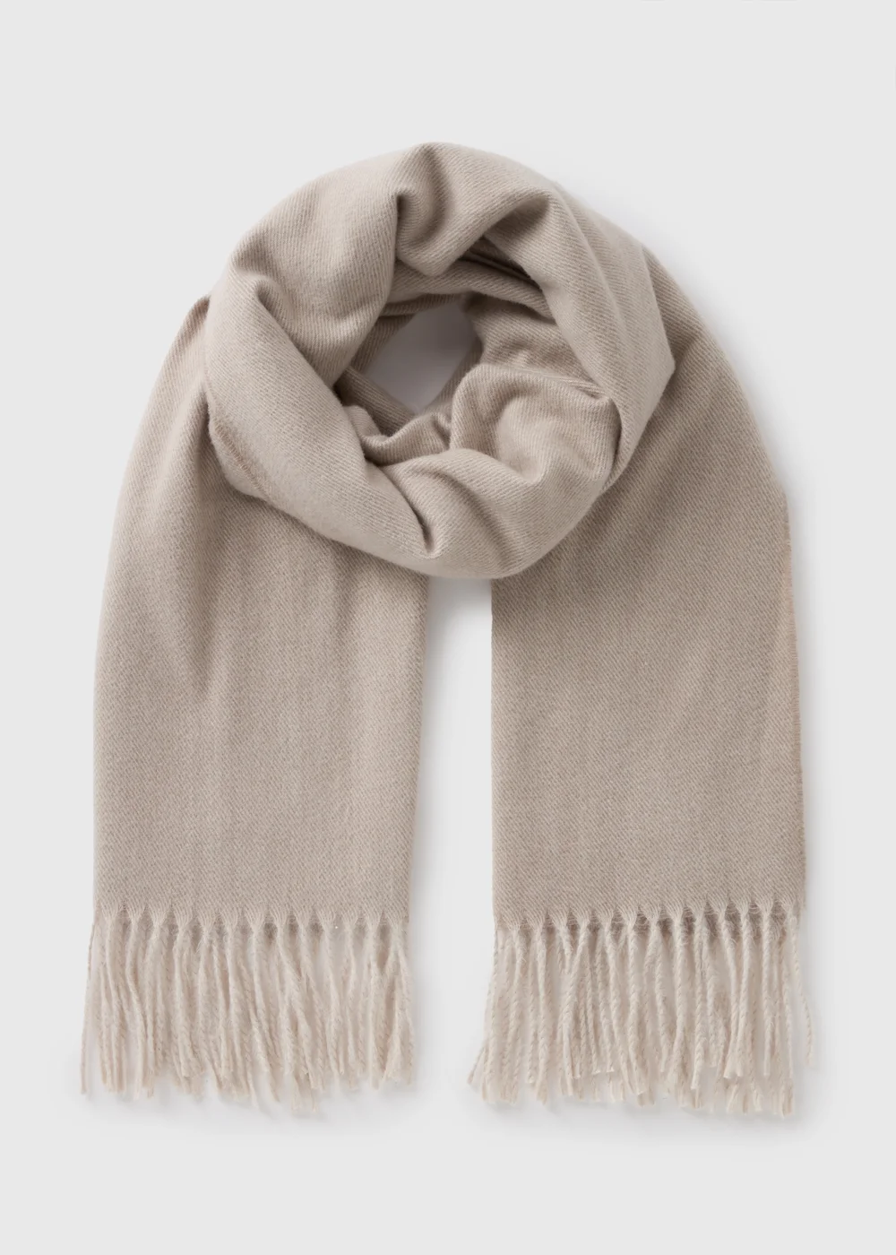 Oatmeal Mid Length Scarf - One Size Image 1
