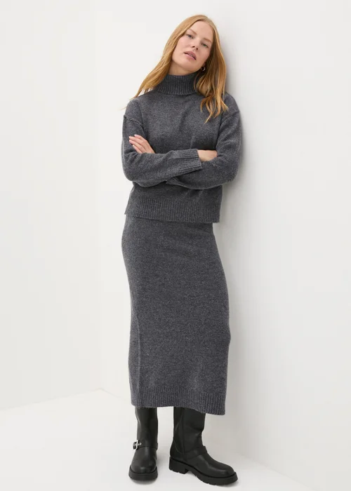 Charcoal Co-Ord Knitted Skirt - Extra small Image 1