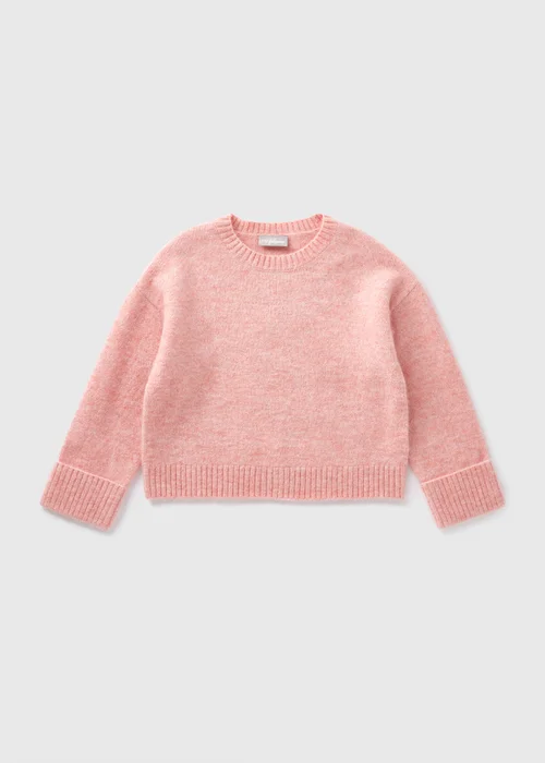 Girls Pink Knitted Jumper (7-15yrs) - 7 Yrs Image 1