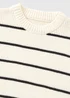 Girls Cream Striped Cable Knit Jumper (7-15yrs) - Age 7 Years Image 2
