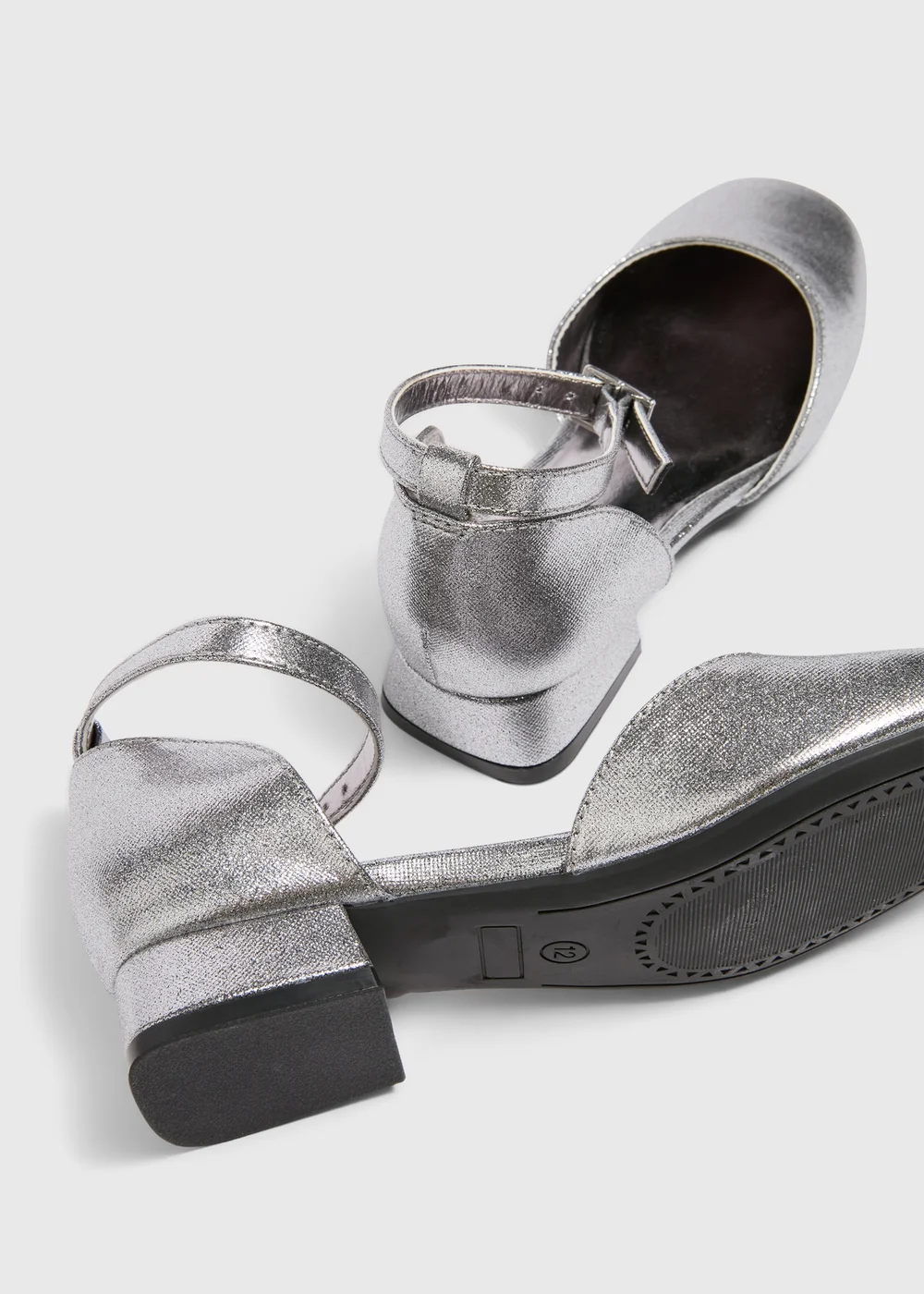 Girls Silver Heeled Party Shoes (Younger 10-2) - Size 1 Image 2