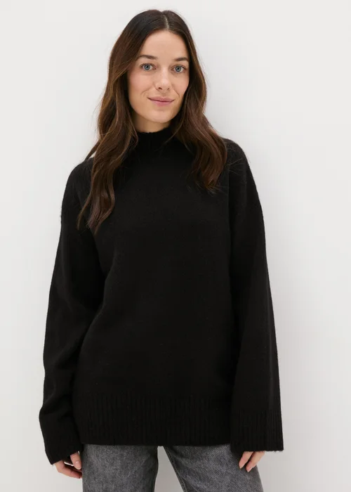 Black High Neck Jumper - XS Image 1