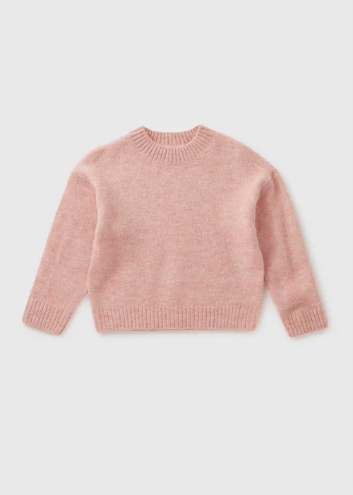 Girls Pink Knitted Jumper (1-7yrs) - 1-1.5 Yrs Image 1