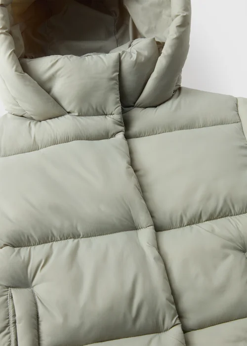 Girls Green Cropped Padded Coat (7-15yrs) - 7 Yrs Image 2
