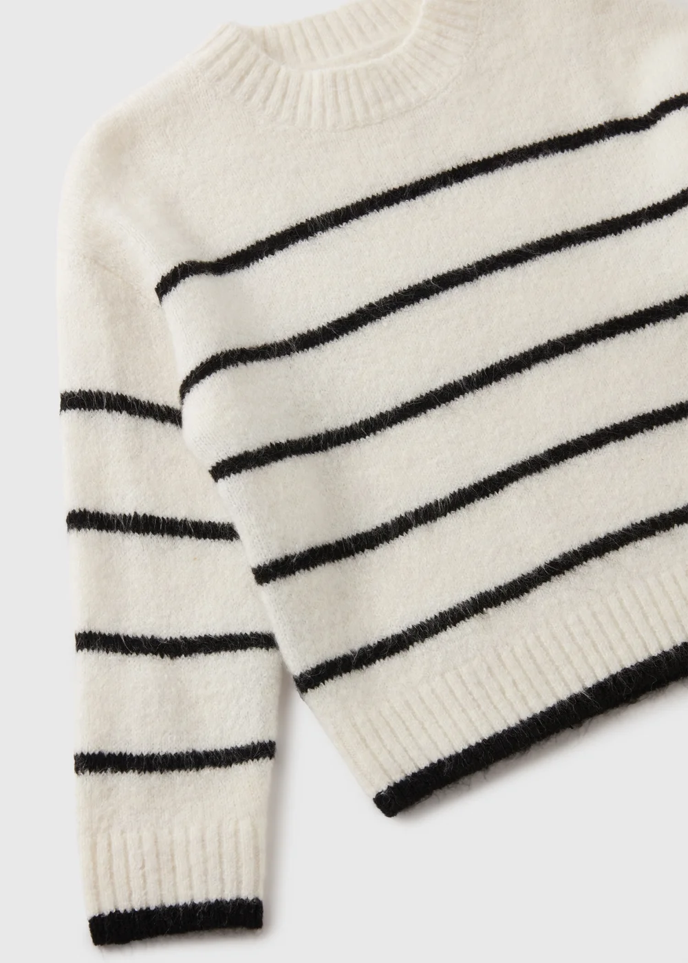 Girls Cream Striped Knit Jumper (1-7yrs) - 1 to 1 half years Image 2
