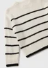 Girls Cream Striped Knit Jumper (1-7yrs) - 1 to 1 half years Image 2