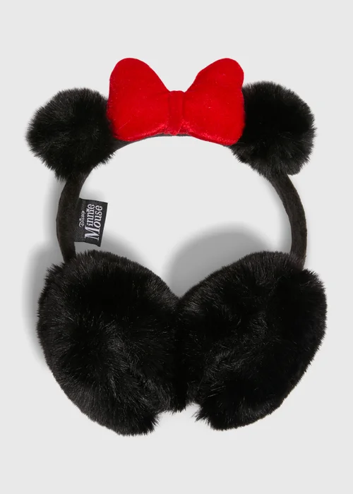Disney Kids Black Minnie Mouse Earmuffs - One Size Image 1
