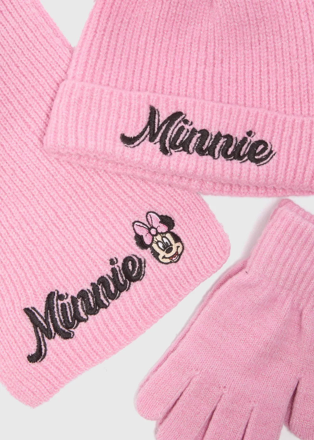 Disney 3 Piece Girls Pink Hat, Scarf & Gloves Set (3-10yrs) - Age 3 - 6 Years Image 2
