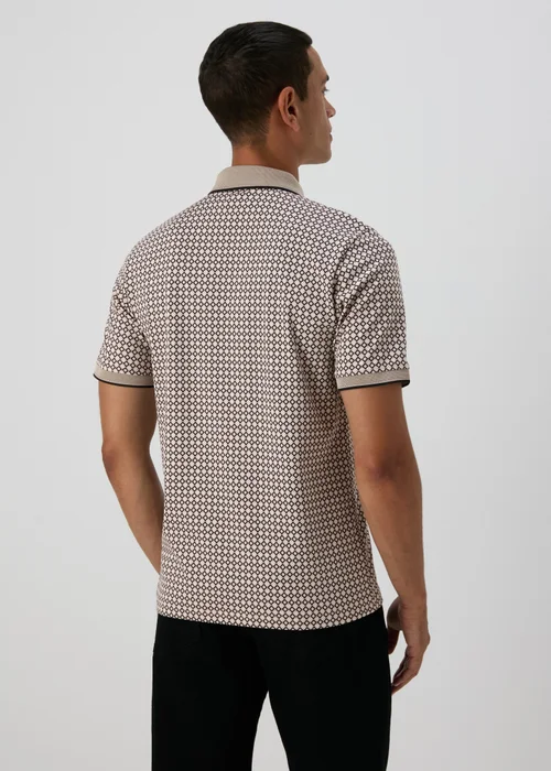 Stone Abstract Print Polo Shirt - S Image 2
