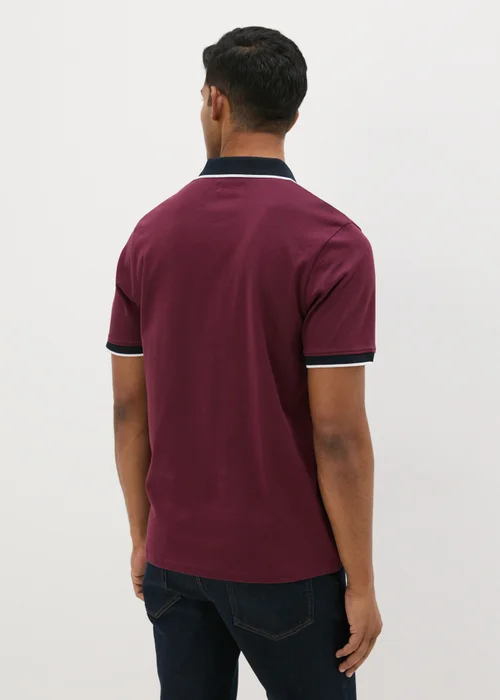 Burgundy Pocket Smart Polo Shirt - S Image 2