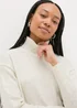 Beige Roll Neck Knitted Mini Dress - XS Image 2