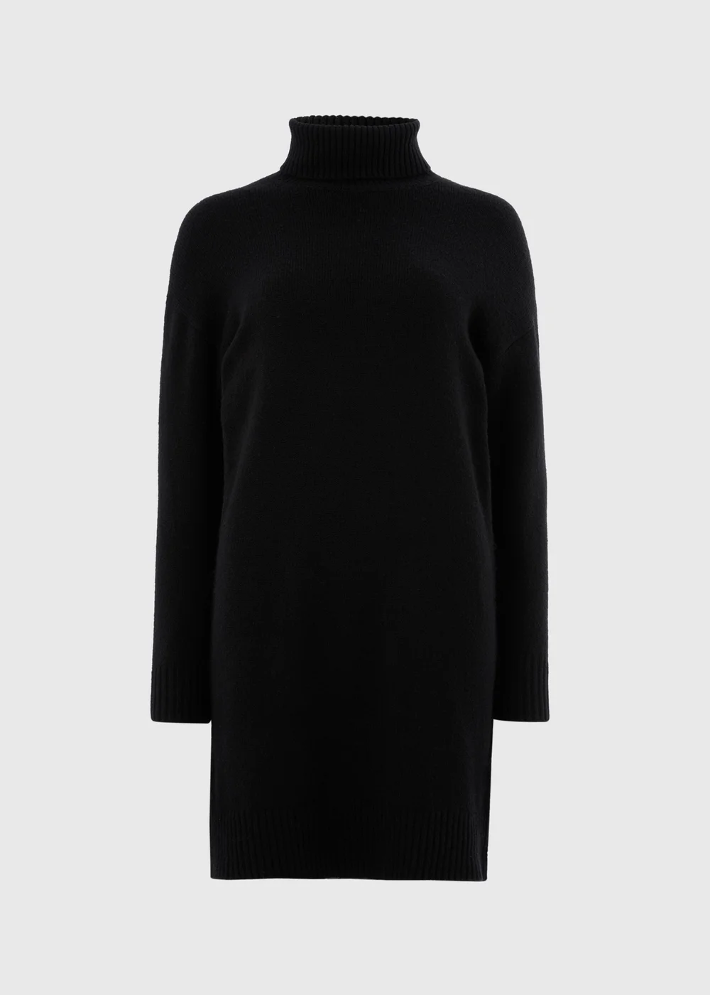 Black Roll Neck Knitted Dress - XS Image 4