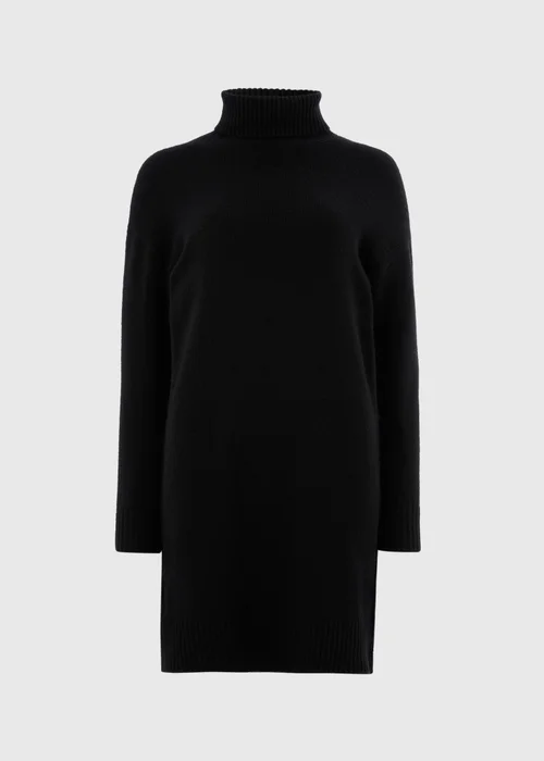 Black Roll Neck Knitted Dress - XS Image 4