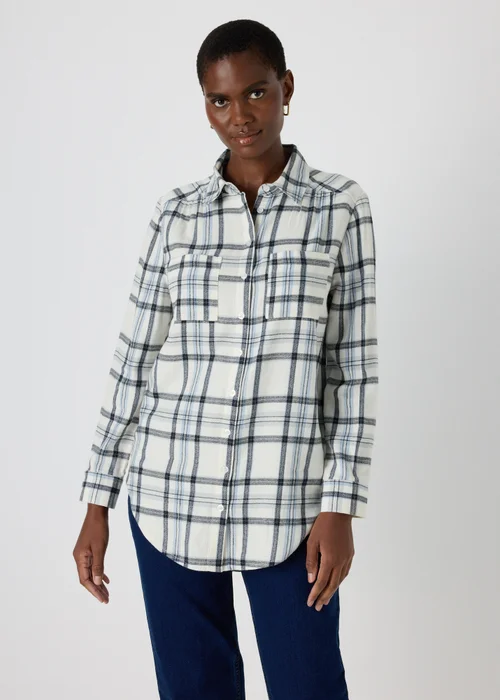 Papaya Petite Cream Check Shirt - 6 Image 1