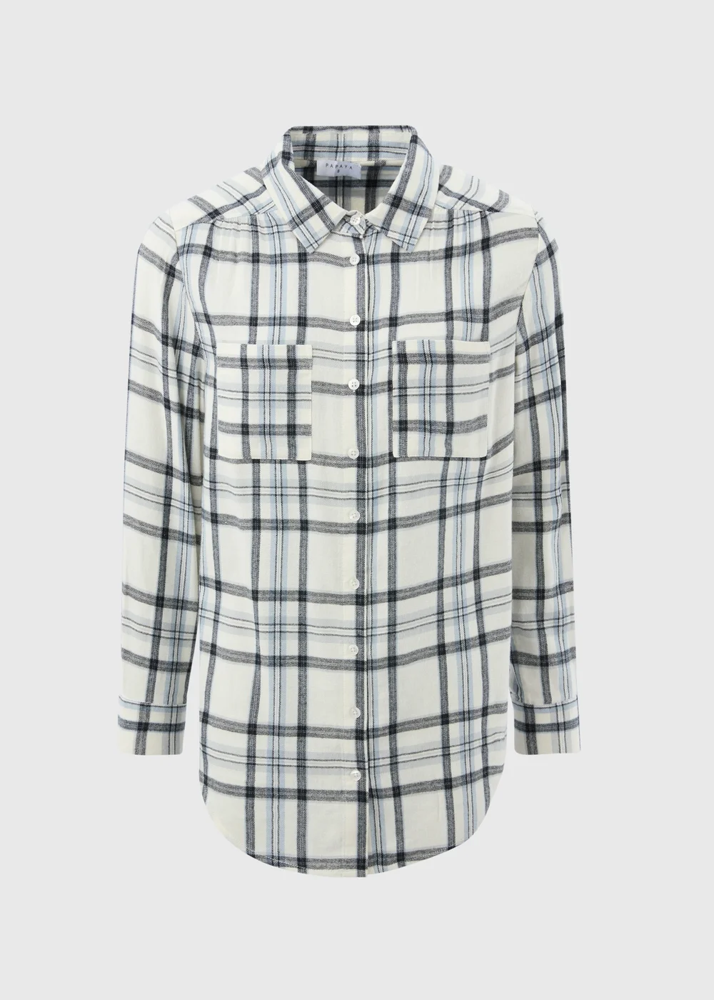 Papaya Petite Cream Check Shirt - 6 Image 3