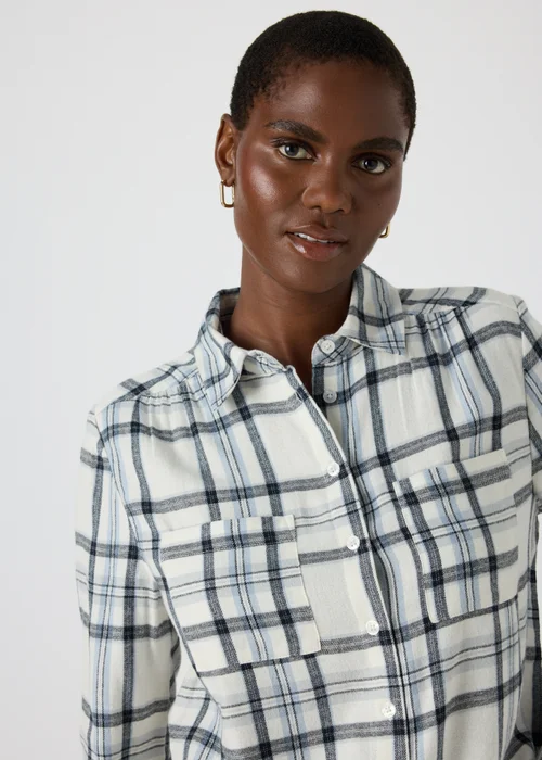 Papaya Petite Cream Check Shirt - 6 Image 2