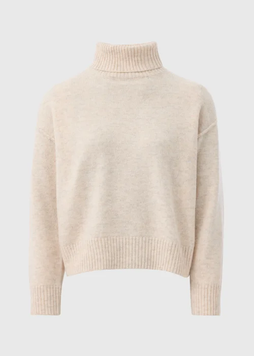 Beige Roll Neck Jumper - XS Image 4