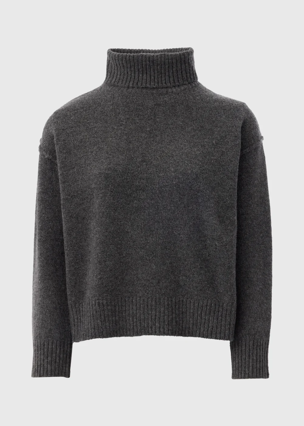 Grey Roll Neck Jumper - XS Image 4
