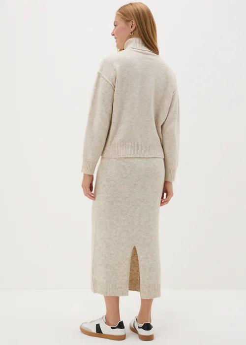 Beige Knitted Co-Ord Midi Skirt - Extra small Image 2