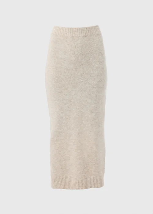 Beige Knitted Co-Ord Midi Skirt - Extra small Image 4