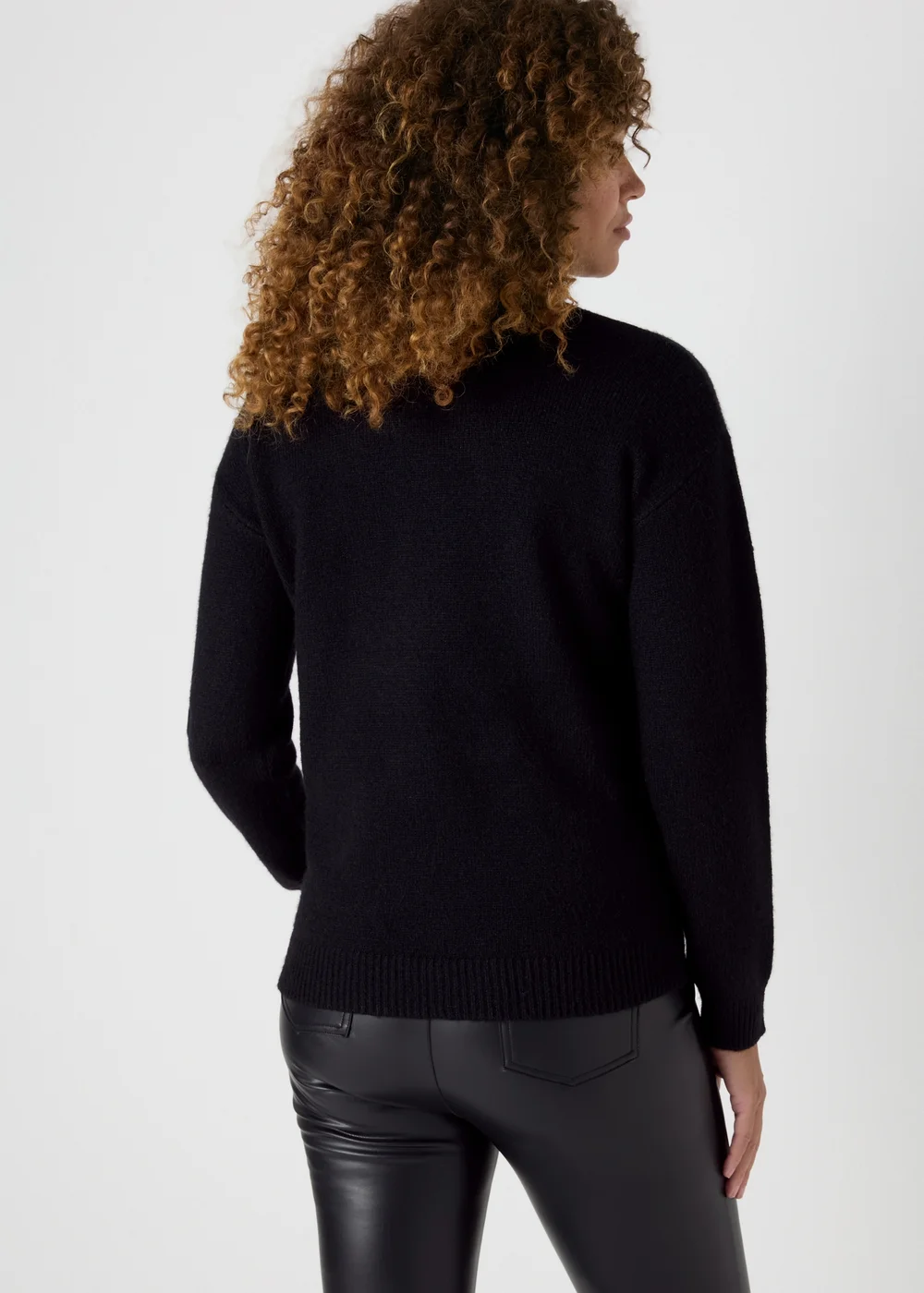 Black Christmas Light Sequin Jumper - XS Image 2