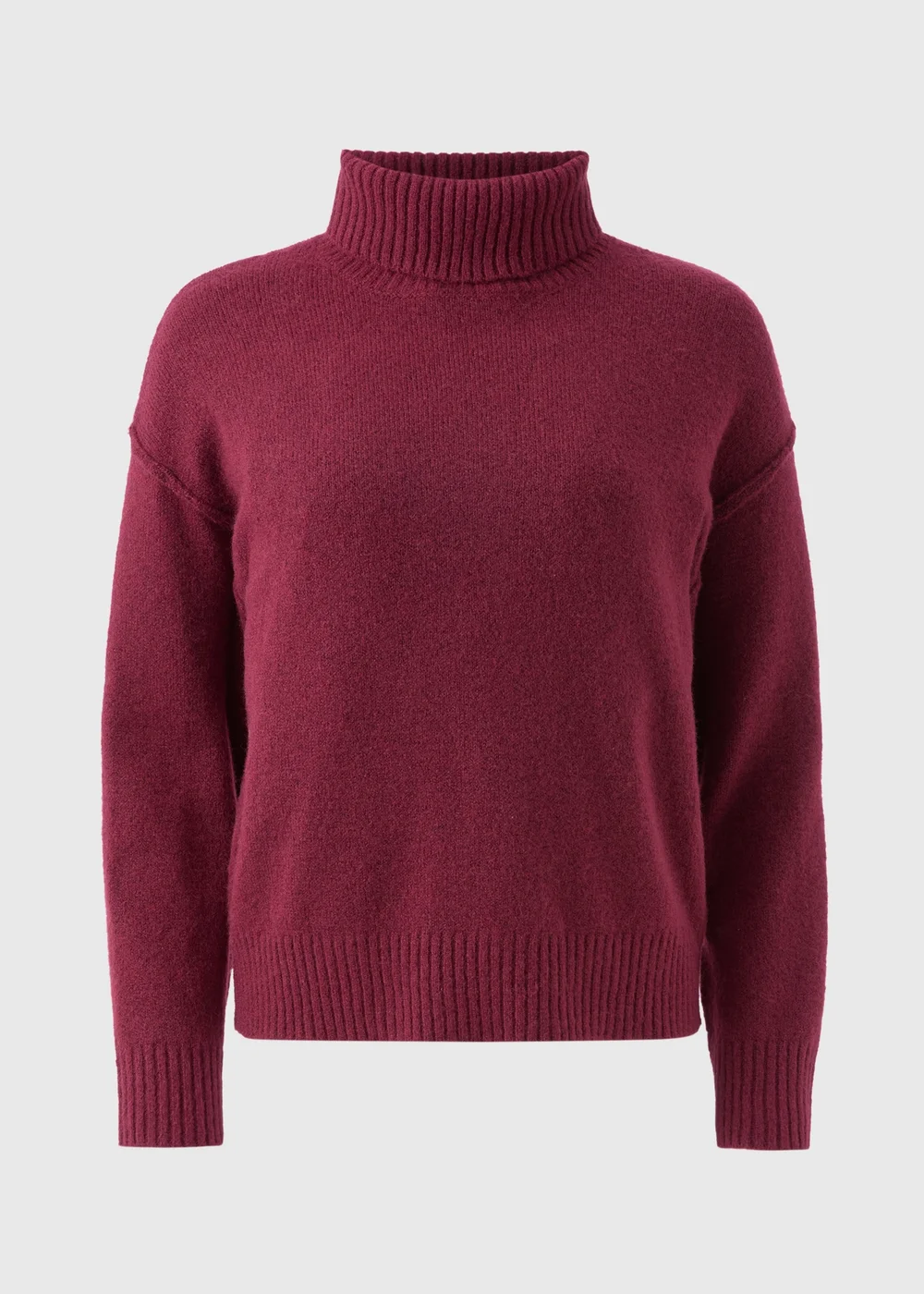 Burgundy Roll Neck Jumper - XS Image 4