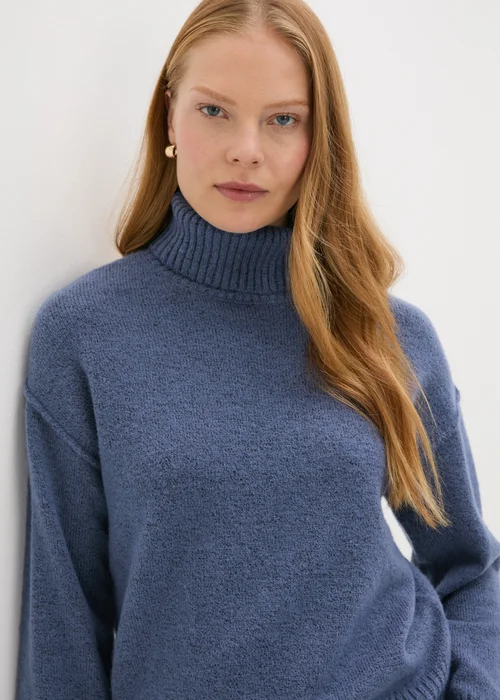 Blue Roll Neck Jumper - XS Image 1