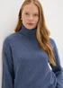 Blue Roll Neck Jumper - XS Image 1