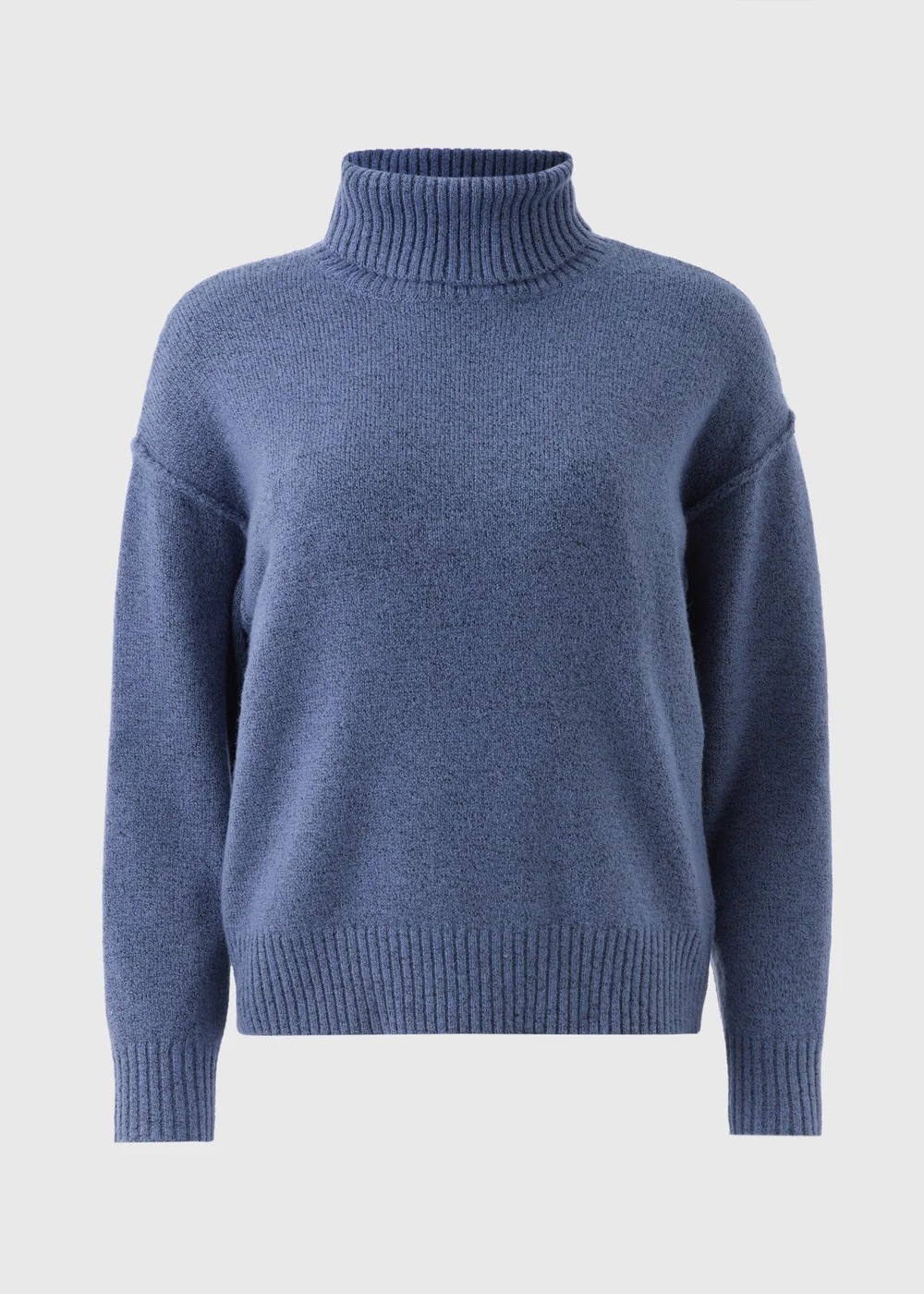 Blue Roll Neck Jumper - XS Image 4