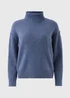 Blue Roll Neck Jumper - XS Image 4