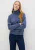 Blue Roll Neck Jumper - XS Image 3