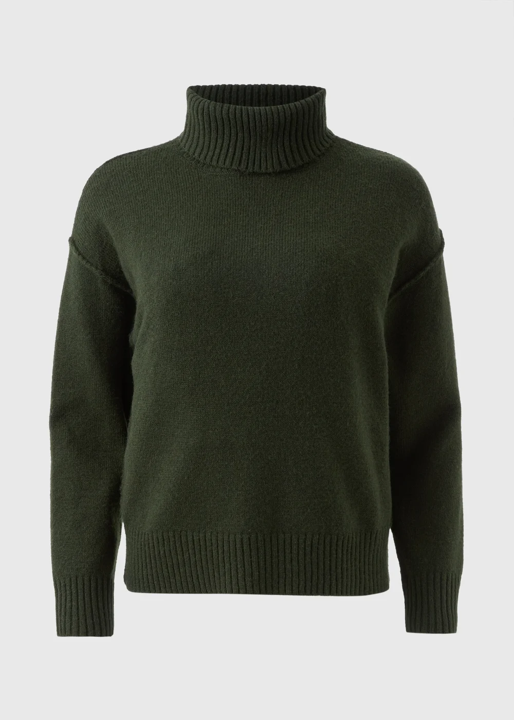 Dark Green Roll Neck Jumper - XS Image 4