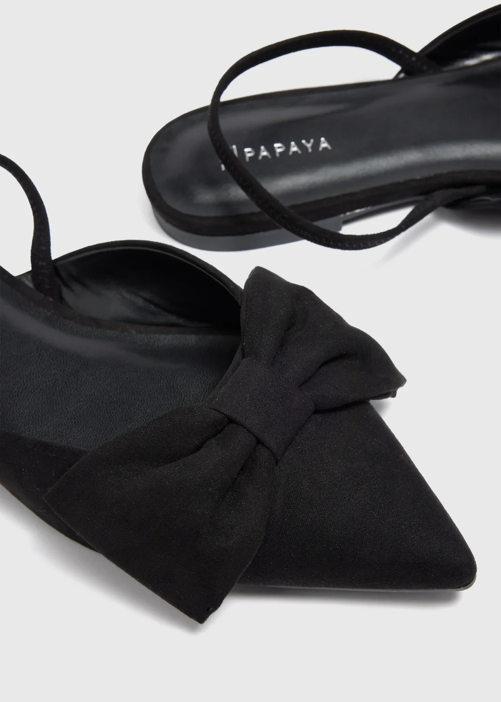 Black Bow Point Slingbacks - Size 3 Image 2