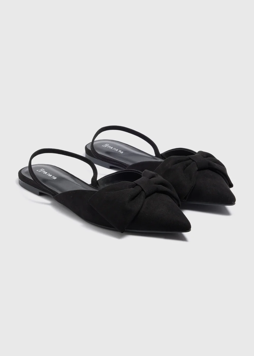 Black Bow Point Slingbacks - Size 3 Image 1