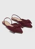 Burgundy Bow Point Slingbacks - Size 3 Image 1