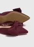 Burgundy Bow Point Slingbacks - Size 3 Image 2