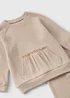 Girls Oatmeal Brushed Rib Set (1-7yrs) - 1 to 1 half years Image 2