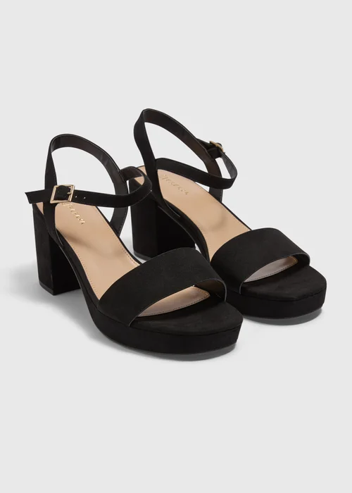 Black Platform Heels - 3 Image 1