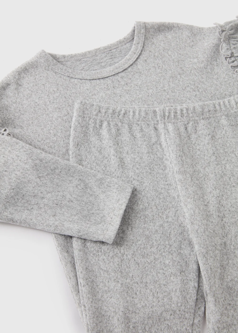 Girls Grey Frill Top & Flared Leggings Set (1-7yrs) - 1 half year to 2 Image 2