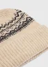 Ecru Fairisle Beanie - One Size Image 2