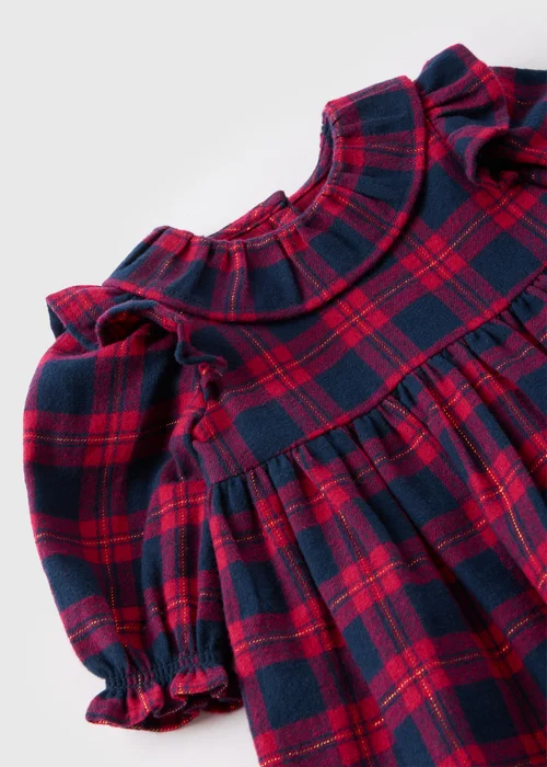 Baby Navy Check Dress & Tights (Newborn-23mths) - Age 0 - 3 Months Image 2