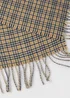 Mustard Check Woven Scarf - One Size Image 2
