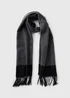 Grey Herringbone Woven Scarf - One Size Image 1
