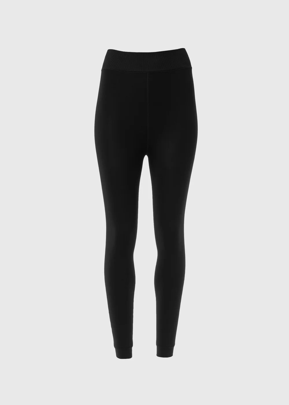 Black Fleece Lined Heavy Weight Leggings - S Image 1